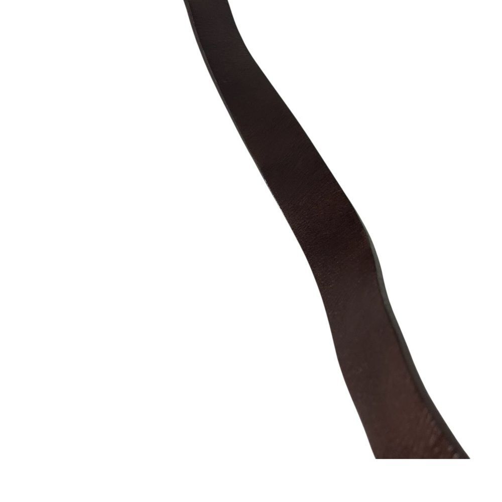 Lanvin Leather Belt Women's XS Brown Gold Tone Buckle Minimalist Classic France - Picture 11 of 15